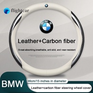 Car Carbon fiber Leather Steering Wheel Cover Suitable For 38CM Anti-Slip Steering Wheel Cover Car S