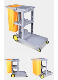 Commercial Housekeeping cart with Waterproof Oxford bag Trolley Push cart Cleaning Janitorial servic