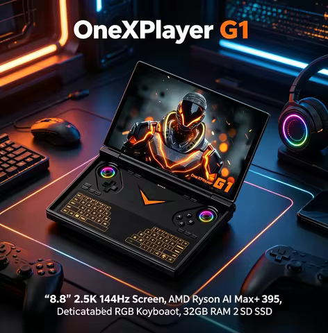 OneXPlayer G1 8.8" AMD Ryzen AI 9 HX 370 Handheld Gaming Console 2-in-1 Laptop Portable UMPC with Ma