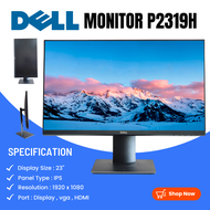 Dell P2319H ขนาด 23 นิ้ว IPS ความละเอียด Full HD ดีไซน์ขอบบางเฉียบ ขาตั้งปรับหมุนได้รอบทิศทาง มือสอง