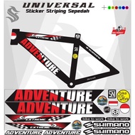 UNIVERSAL BIKE STRIPING VARIATIONS ADVENTURE BIKE STICKER/ BMX BIKE STICKER/ ALL MTB BIKE STICKER/ V