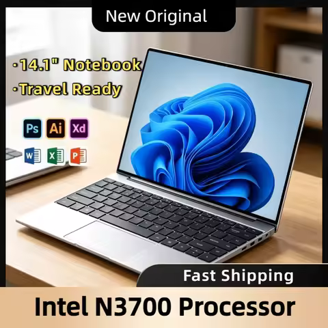 Ultra Slim 14.1 Inch Laptop 16GB RAM 2TB SSD Intel N3700 Windows 11 NEW 1920x1080 Notebook Gamer for
