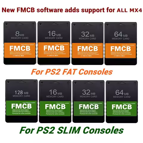 NEW FMCB Card V1.966 and Funtuna FMCB Card Fortuna for PS2 MX4 TF/SD Adapter Installed OPL 1.2.0 and