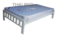 THAI BED 3.5ฟุต ฐานเตียงรับที่นอนขนาด3.5ฟุต เตียงเหล็กไร้ขาคั้มกลาง Single steel bed เตียงเหล็กหนา เ