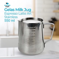 Espresso Latte Art Coffee Milk Jug Glass - 550ml