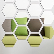 Hexagonal &amp; Square Mirror Glass Sticker