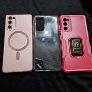 Samsung S20 FE case 支架手機 透明殼 粉色 防撞