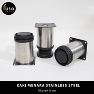 8 CM ADJUSTABLE STAINLESS STEEL TUBE ROUND TOWER LEGS ROUND SOFA LEGS/ TABLE LEGS FURNITURE LEGS