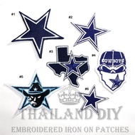 Iron-On Patch Embroidery Star Team Dallas Cowboys American Football NFL WOP DIY