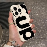 Fold Texture Phone Case High-End Feeling Shock-Resistant Trendy SUP Label Minimalist Suitable for iP