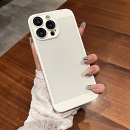 Sang trọng tản nhiệt lưới siêu mỏng tròng kính Flim trường hợp đối với iPhone 11 12 13 14 Pro Max x