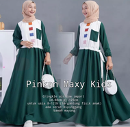 pinkan dress kids gamis anak remaja terbaru baju muslimah anak tanggung 10-16th bahan crinkle airflo