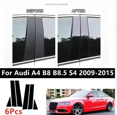Window Door Column B C Pillar Post Cover For Audi A4 B8/8K A6 C7 4G Q3 SUV F3 Q5 8R Trim Decoration 