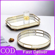 Mirror Tray Metal Gold Jewelry Tray Makeup Snack Tray Fruit Tray Dulang Cermin Dulang Hantaran