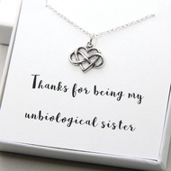 Friendship Necklace, Unbiological Sister Gift, Best Friend Necklace, BFF Gift, Gift for Friend, Best