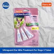 Hartz - Ultraguard Ear Mite Treatment For Dogs 3 Tubes การดูแลหู กำจัดไรหูสำหรับสุนัข