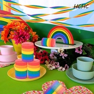 ELLSWORTH 10Rolls Rainbow Crepe Paper, Vibrant Colors Residue-Free Crepe Tissue Paper Roll, DIY Deco