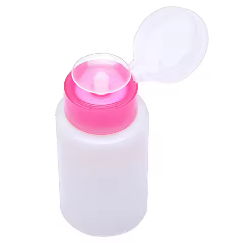 Empty Nail Art Polish Clean Bottle Clear Pump Dispenser Liquid UV Gel Polish Dirty Cleanser Remover 