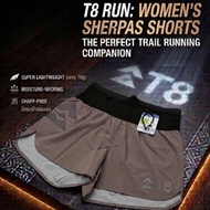 T8 Run Trail Running Pants Road Women's Sherpa Shorts V2 T8 Logo Brown (Pantone409) Edtion 2026
