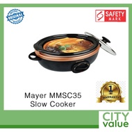 Mayer MMSC35 Slow Cooker. Ceramic Inner Pot. 3.5 L Capacity. Low Energy Consumption. Safety Mark Approved. 1 Year Wty.