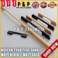 ReadyStock~ Modern ( Matt Black / Matt Gold ) Furniture Handle Pull Door Handle Drawer Cabinet Wardrobe Pemegang Pintu
