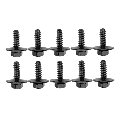 10pcs Hex Splash Baffle Bolt Bumper Retainer Screw Automotive Fastener Rivet Screws For Mazda Proteg