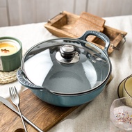 Cast iron enamel pot, small blue pot, soup pot, household soup pot, stew pot, non stick pot, soup po