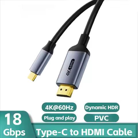 USB C to HDMI-Compatible Adapter 4K@60 4K@30 Type c Converter for MacBook iPhone 15/16 Tablets Switc