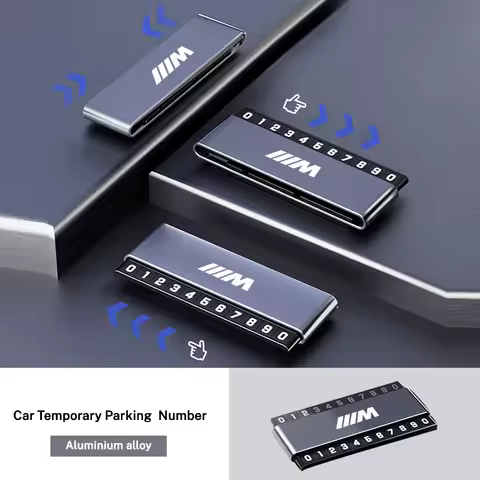 Car Temporary Parking Plate Sign Phone Number Park Stop Plate For BMW M F10 F20 E83 E90 E92 E93 X1 X