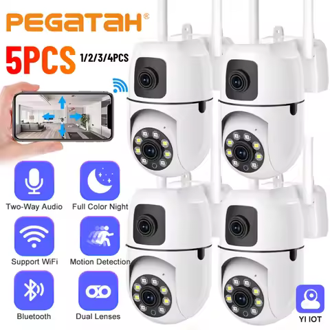 4K 8MP WiFi Camera IP Camera Dual Lens WiFi Surveillance Cameras Outdoor Security Protection Auto Tr