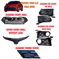 TOYOTA VIOS GEN FS 2017 BUMPER SET ITEM FOG COVER/ TOWING COVER / FS DIAMOND GRILL