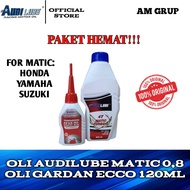 Oli Mesin Audilube matic 800ml + Oli Gardan ecco 120ml paket hemat