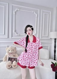 Đồ Bộ Ngủ Bigsize 50-100kg Pijama Đùi  Lụa  Nhật -  Đũi Xốp Mặc Mát
