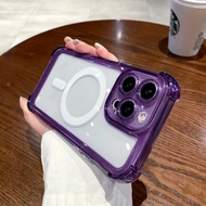 Four Corner Airbag Magnetic Phone Case for iPhone 16 16 Pro 15 15 Pm 14 13 12 11 All Inclusive High 