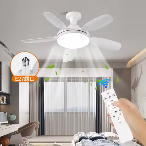 32inch Modern LED 60W Low Floor DC Motor 35W Ceiling Fans With Remote Control Simple Ceiling Fan Wit