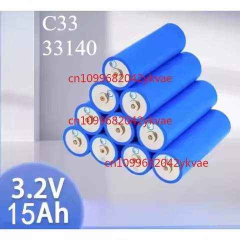 1PCS 3.2V 15Ah 33140 LiFePO4 Battery for EVE C33, Grade A High Capacity Power Cell for Energy Storag