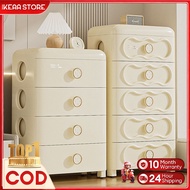 IKEA L41cm Multipurpose Moveable Plastic Drawer Cabinet Storage Box With Pulley Meja tepi katil 床頭櫃
