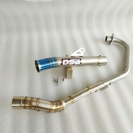 DS4 blue tip SUPER OPEN SPEC pipe canister tube type inlet 51mm 1set for Tmx125 Tmx155 Rusi tc125/15