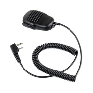 2 Pin Mini PTT Speaker MIC Walkie Talkie Accessories Baofeng UV5R 888S Kenwood For TYT Two Way Radio