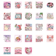 46 PCS PVC Boxed Stickers Cute Cartoon Animal Society Naughty kitten Student DIY Stationery Decoration Stickers Suitable for Photo Albums Diaries CupsMobile Phones Laptops Luggage Scrapbooks