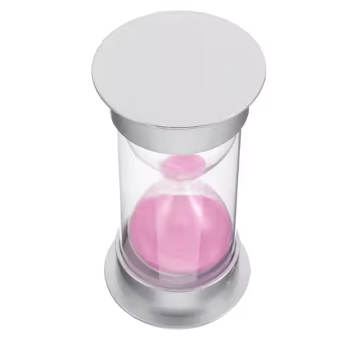20 Minute Plastic Sand Hourglass Timer Modern Round Design Portable Compact Timer for School Office 