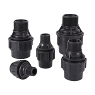 Black PE Water Pipe Straight Reducing Coupling 20/25/32/40/50mm PE PVC Tube Fittings 1/2"