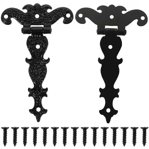 2pcs Heavy Duty Gate Bifold Door Hinges Shed Hinge Heavy Duty Wooden Fence Gate Hinge Retro Outdoor 
