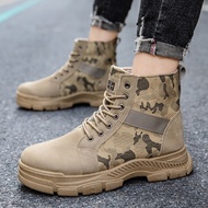 Anti-slip Thick-soled Boots Men's Shoes Casual Shoes Work High-top Construction Site Mid-top Tooling