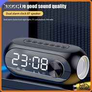 KKGOO Clock Bluetooth Speaker, with LED Light 360° Surround Sound Bluetooth Speakers, Portable Loud 