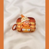 Three-dimensional Orange Stars Apple Earphone Protective Cases Suitable for airpodspro3 Apple Earpho