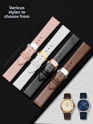 FUDIEN | Ultra-Thin Genuine Leather Watch Band For Men And Women Soft Cowhide Strap Suitable For Tis