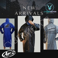 Ar AI RAINCOAT LONG Motorcycle RAINCOAT LONG Motorcycle WATERPROOF BLACK BLUR Gray 100 SIZE 2-4XL FREE BAG