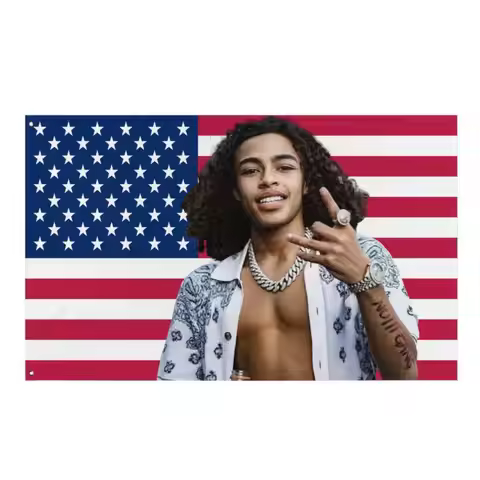 DD Osama Flag Tapestry - Rap Star American Flag Barber Shop Funny Flags for Bedrooms Decoration Gara