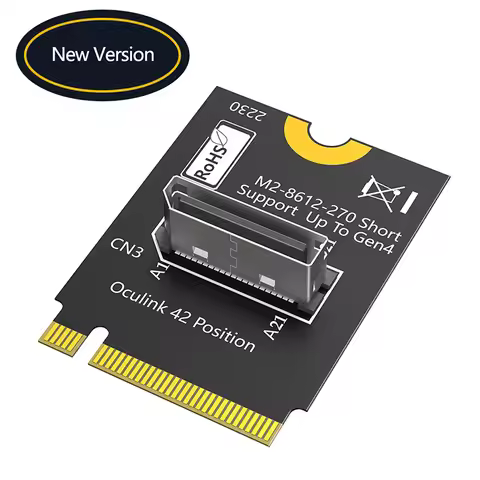 22x30mm M.2 NVME Key M to SFF-8612 Riser Card NVMe PCIE 4.0 X4 to OcuLink SFF-8612 4i Host Adapter C